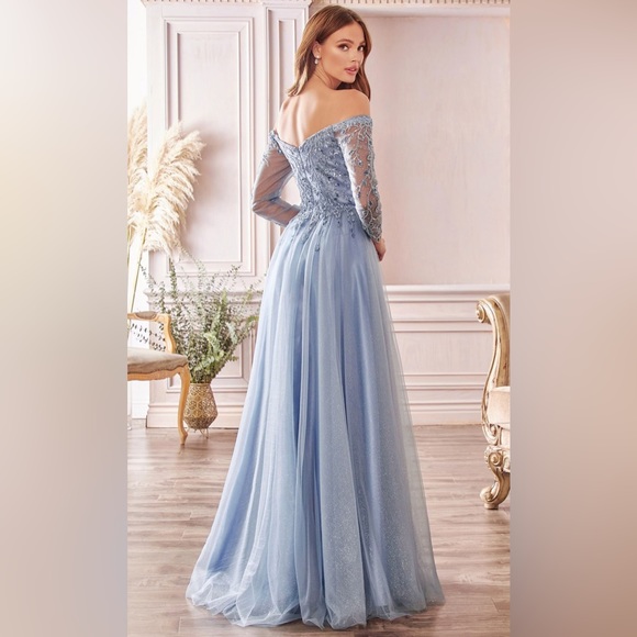 A line long sleeve formal dress - Picture 7 of 8